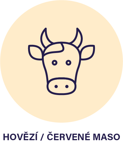 4) hovězí, červené maso